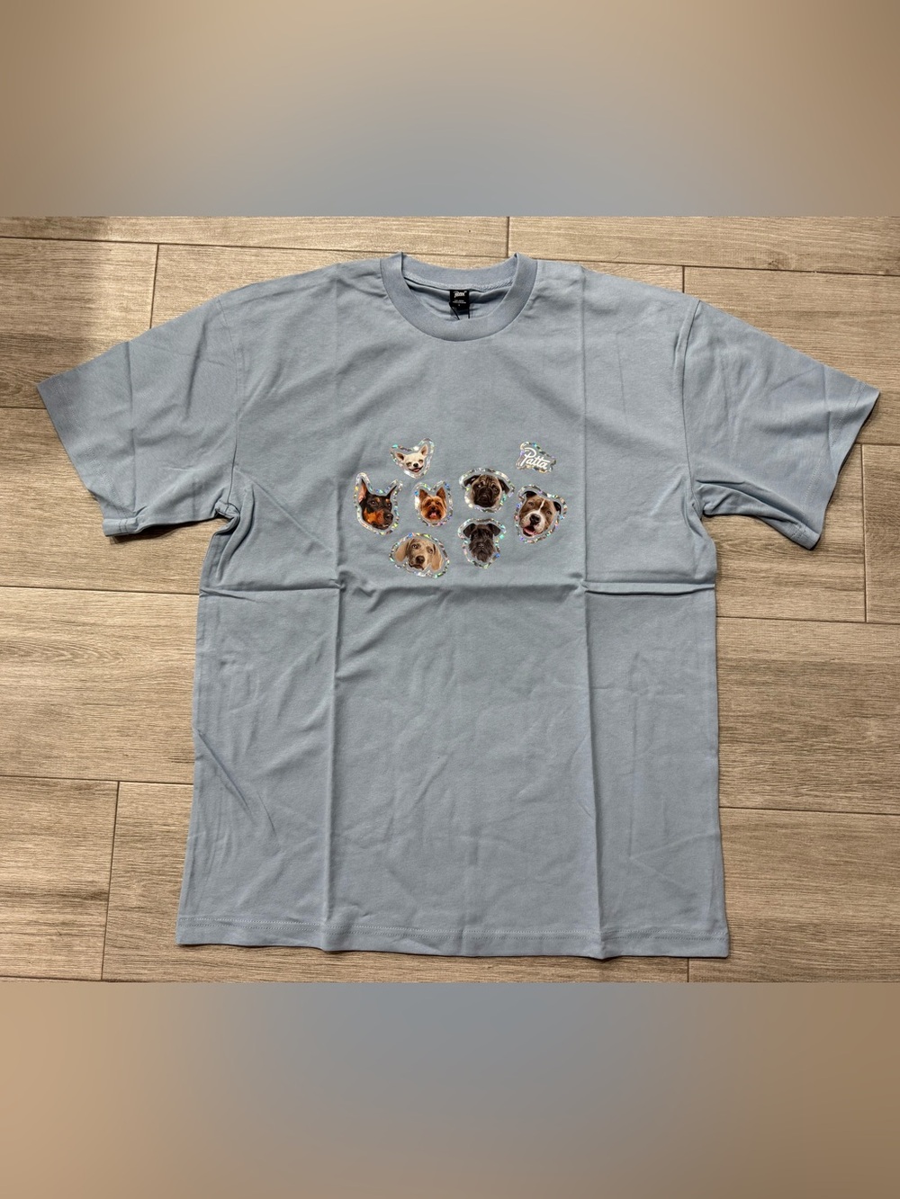 Men's Patta Dogs Tee Dusty Blue T-Shirt Size L Large Brand New with Tags